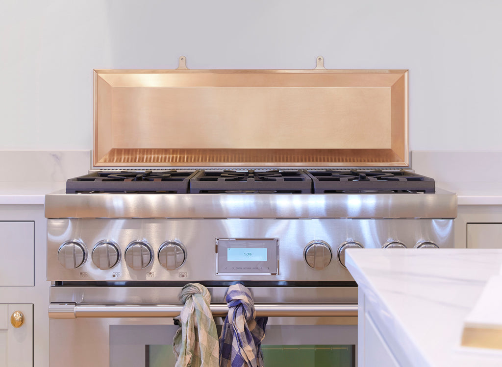 Copper Backsplash for 36" Range